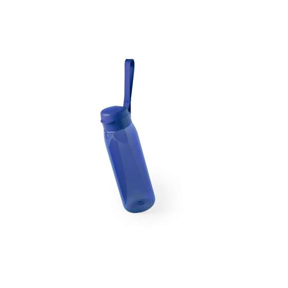 Bidón en alta calidad y de gran capacidad -820 ml- en material tritán resistente al calor y libre de BPA. Disponible en variada gama de colores transparentes, con tapón dosificador de seguridad a juego y cinta de transporte.