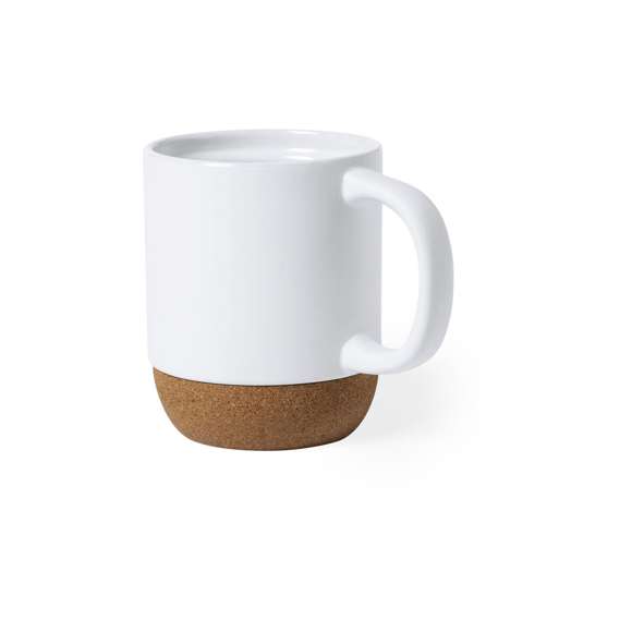 Taza de línea nature de 420 ml de capacidad. Fabricada en cerámica, con base de corcho natural. Disponible en elegantes acabados blanco y negro y presentada en caja individual de diseño eco.Disponible manual de instrucciones en español e inglés.