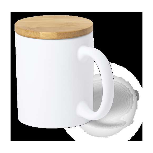Taza de línea nature de 370 ml de capacidad. Fabricada en cerámica de acabado mate, con tapa de bambú pulido y presentada en caja individual de diseño eco.Disponible manual de instrucciones en español e inglés.