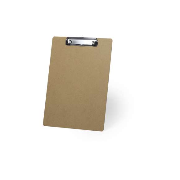  	Clásico organizador en MDF tamaño A4. Con resistente pinza para documentación, con recubrimiento en las esquinas para no dañar los documentos.