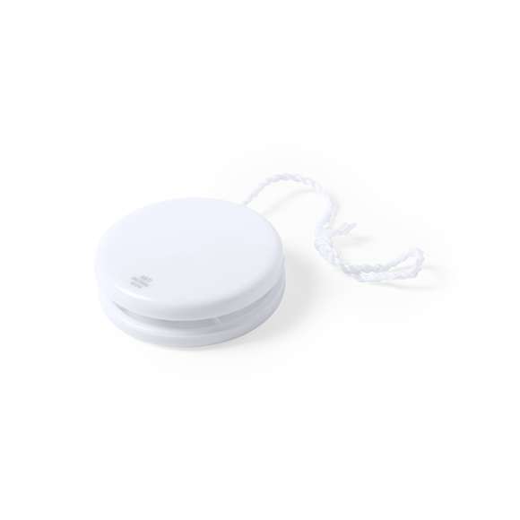 Yoyó antibacteriano en resistente material PS y en color blanco sólido. De rápido y sencillo montaje, para recuperar los juegos clásicos más divertidos. Con hilo rizado de algodón blanco de 100 cm. Presentado en bolsa individual.  Los productos con tratamientos antibacterianos son capaces de reducir drásticamente las cargas bacterianas presentes en las superficies de los materiales, gracias a la incorporación de agentes microbianos permanentes estáticos, con alta efectividad para inhibir y prevenir la contaminación bacteriana.  Artículo de acuerdo al estándar ISO 22196, que determina la actividad antibacteriana en materiales plásticos y superficies no porosas, lo que permite conocer la efectividad de inhibición microbiana que tienen los aditivos sobre los objetos tratados mediante una evaluación cuantitativa.