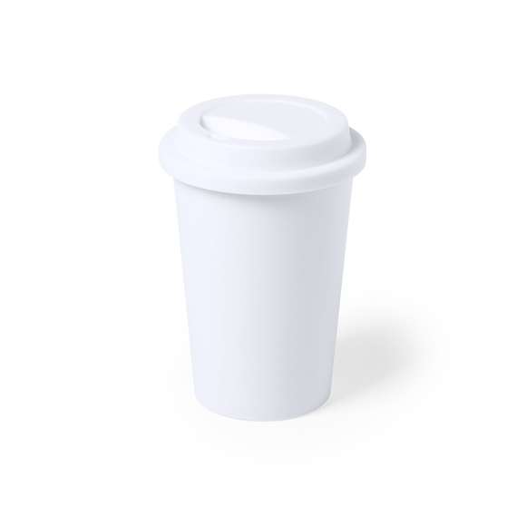 Vaso antibacteriano en resistente material PP de acabado sólido y libre de BPA. 450 ml de capacidad, con tapa dosificador de seguridad. Presentada en bolsa individual.  Los productos con tratamientos antibacterianos son capaces de reducir drásticamente las cargas bacterianas presentes en las superficies de los materiales, gracias a la incorporación de agentes microbianos permanentes estáticos, con alta efectividad para inhibir y prevenir la contaminación bacteriana.  Artículo de acuerdo al estándar ISO 22196, que determina la actividad antibacteriana en materiales plásticos y superficies no porosas, lo que permite conocer la efectividad de inhibición microbiana que tienen los aditivos sobre los objetos tratados mediante una evaluación cuantitativa.