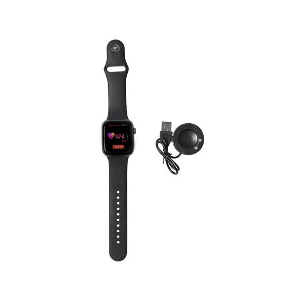 Reloj inteligente multifunción de diseño casual, con conexión Bluetooth® y recargable mediante cable USB -incluido-. Elegante carcasa metálica, con correa en material TPU y pantalla IPS táctil integrada de 1,54 pulgadas, que lo convierten en el gadget perfecto para todo tipo de actividades deportivas, de ocio y para el día a día.  Con función ´´BT calling´´que permite realizar y recibir llamadas sin la necesidad de insertar la tarjeta SIM en el dispositivo. Además cuenta con otras funciones como monitor de frecuencia cardíaca, presión arterial y oxígeno en sangre, monitor de sueño, linterna, cámara remota, alarma, antipérdida, podómetro, cronómetro y reproductor de música.  Resistente a salpicaduras de agua, con APP disponible para iOS y Android. Presentado en atractiva caja de diseño. Disponible manual de instrucciones en español e inglés.