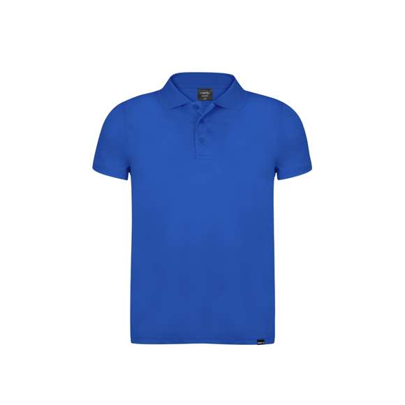 Polo transpirable en material 100% poliéster RPET de 180g/m2, elaborado a partir de plástico reciclado para así fomentar la reutilización de residuos plásticos y contribuir a la sostenibilidad del planeta.  Con tres botones de cierre a juego, disponible en variada gama de colores y en tallas S, M, L, XL, XXL. Con distintivo RPET en etiqueta.