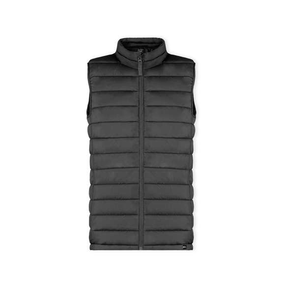 <p>Chaleco unisex en cálido y suave material 100% poliéster RPET, elaborado a partir de<strong> plástico reciclado</strong> para así fomentar la reutilización de residuos plásticos y contribuir a la sostenibilidad del planeta.  En material extra ligero efecto pluma, resistente al agua y cortavientos, con acolchado interior. Cremallera de cuello con tapeta y cinta en tirador amplios bolsillos laterales con cremallera. <strong>Distintivo RPET</strong> en etiqueta y disponible en variada gama de colores. Tallas S, M, L, XL, XXL.</p>