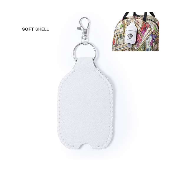 Funda portagel adaptable en soft shell. Disponible en variada gama de colores, con anilla y mosquetón de fijación metálicos. Ideal para nuestras referencias 6571 y 2587