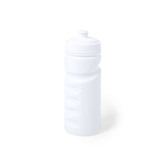 Bidón antibacteriano acabado en PE de color blanco, libre de BPA. 500ml de capacidad, con cuerpo ergonómico, tapón a rosca y dosificador de seguridad.Los productos con tratamientos antibacterianos son capaces de reducir drásticamente las cargas bacterianas presentes en las superficies de los materiales, gracias a la incorporación de agentes microbianos permanentes estáticos, con alta efectividad para inhibir y prevenir la contaminación bacteriana.Artículo de acuerdo al estándar ISO 22196, que determina la actividad antibacteriana en materiales plásticos y superficies no porosas, lo que permite conocer la efectividad de inhibición microbiana que tienen los aditivos sobre los objetos tratados mediante una evaluación cuantitativa.