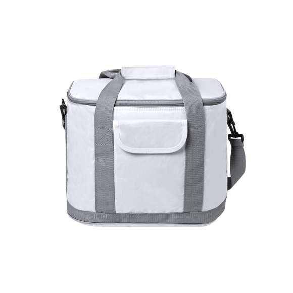  	Nevera todoterreno en resistente poliéster 420D, con compartimento principal de cierre de cremallera y bolsillo en parte frontal con cierre de velcro. Interior isotermo en PEVA, con cinta para hombro ajustable y mosquetón de enganche. Resistencia hasta 8kg de peso.
