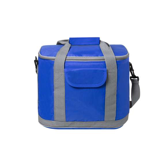 	Nevera todoterreno en resistente poliéster 420D, con compartimento principal de cierre de cremallera y bolsillo en parte frontal con cierre de velcro. Interior isotermo en PEVA, con cinta para hombro ajustable y mosquetón de enganche. Resistencia hasta 8kg de peso.