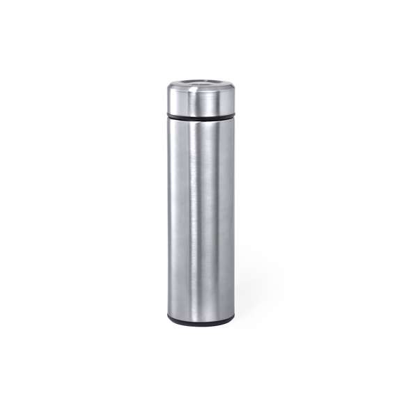 Termo en acero inox de 500ml de capacidad. Con doble pared para mejor y más duradera conservación de la temperatura. Infusor incluido y sistema de apertura fácil a rosca. Disponible en variada gama de colores y presentado en atractiva caja de diseño.