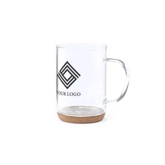Taza de línea nature de 450 ml de capacidad y base en corcho natural. Fabricada en cristal de borosilicato, que ofrece una resistencia y durabilidad excepcionales, alargando su vida útil y pudiendo ser reutilizado infinidad de veces. Presentada en atractiva caja de diseño eco.