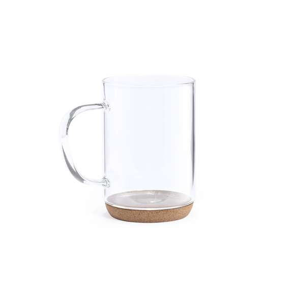 Taza de línea nature de 450 ml de capacidad y base en corcho natural. Fabricada en cristal de borosilicato, que ofrece una resistencia y durabilidad excepcionales, alargando su vida útil y pudiendo ser reutilizado infinidad de veces. Presentada en atractiva caja de diseño eco.