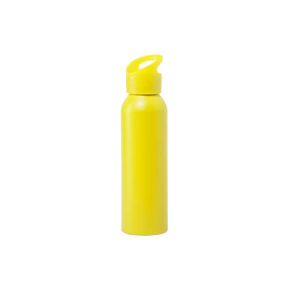 Bidón de 600ml de capacidad en aluminio en acabado mate. Tapón de rosca a juego, con sistema de fácil apertura y libre de BPA. Disponible en variada gama de colores mates y presentado en atractiva caja de diseño.