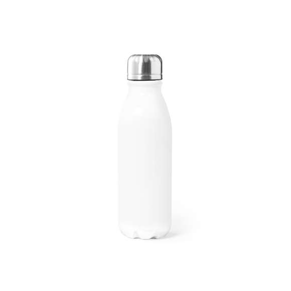 Bidón de aluminio de 550ml de capacidad. Fabricado en resistente aluminio libre de BPA. Disponible en variada gama de colores. Presentado individualmente en una atractiva caja de diseño.