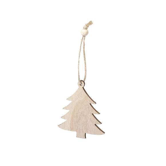 Set de 3 figuras navideñas de línea nature para colgar, fabricadas en madera de tacto suave. Cordón en yute con bolita para ajuste. Incluye reno, estrella y árbol de navidad. Presentado en bolsa individual con cartón interior en color natural.