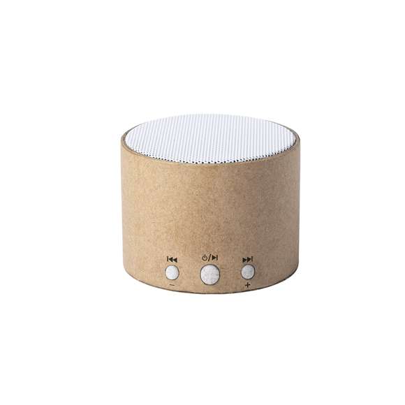 Compacto altavoz de línea nature y conexión Bluetooth® 5.0. Frabricado en cartón reciclado, contribuyendo a la conservación de los bosques y reduciendo considerablemente la huella de carbono, con botones de control en caña de trigo. Ofrece 3W de potencia, compatible con iOS y Android. Incluye cable de carga micro USB. Presentado en atractiva caja de diseño eco, con manual de instrucciones en español e inglés.