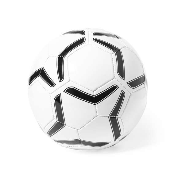 Balón de fútbol en suave polipiel, tamaño FIFA 5. De diseño bicolor y presentado en bolsa individual.