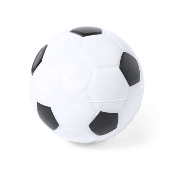 Pelota antiestrés con diseño fútbol y suave cuerpo en PU.