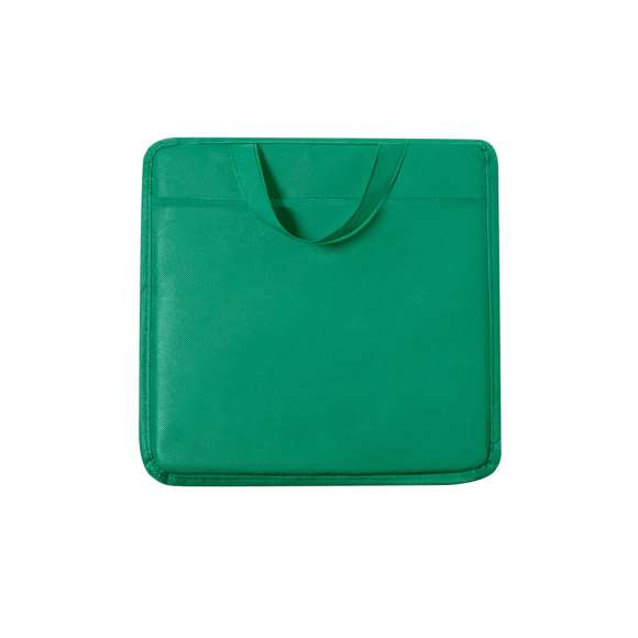Cojín fabricado en resistente non-woven, con acolchado grueso, asa de transporte y bolsillo para marcaje. Disponible en variada gama de colores.