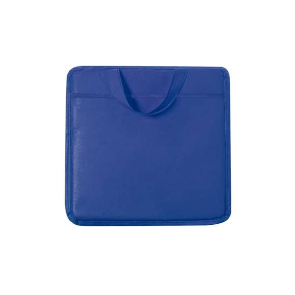 Cojín fabricado en resistente non-woven, con acolchado grueso, asa de transporte y bolsillo para marcaje. Disponible en variada gama de colores.