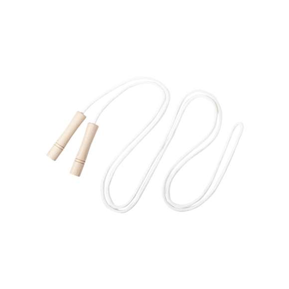 Comba de línea nature, con cuerda extra larga de 3m fabricada en algodón de acabado natural. Mangos ergonómicos fabricados en resistente madera de haya y presentada en funda de algodón natural con cierre de cordón.
