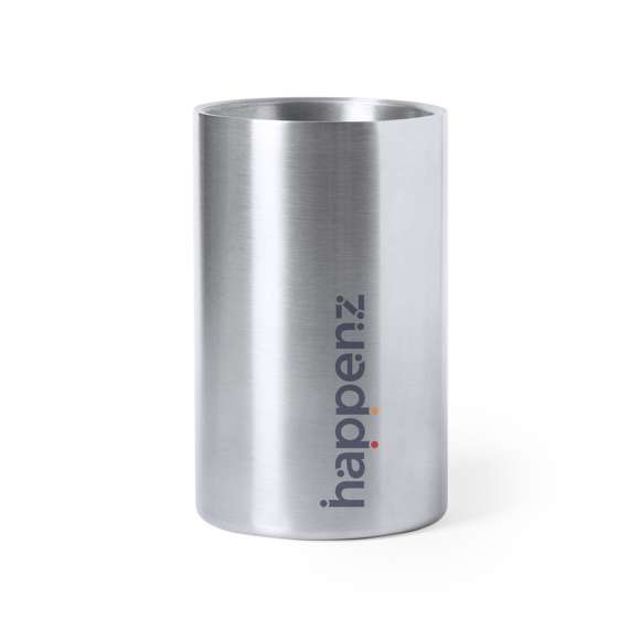 Enfriador, fabricado en acero inox de acabado mate para 1 botella. Presentado en atractiva caja de diseño.