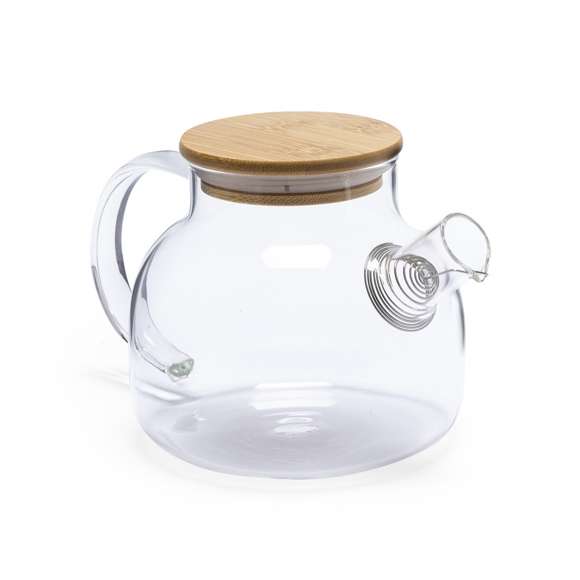 Tetera de línea nature en alta calidad y 1l de capacidad, con infusor incluido. Fabricada en cristal de borosilicato, que ofrece una resistencia y durabilidad excepcionales, alargando su vida útil y pudiendo ser reutilizada infinidad de veces. Tapa en bambú y presentado en atractiva caja de diseño eco.