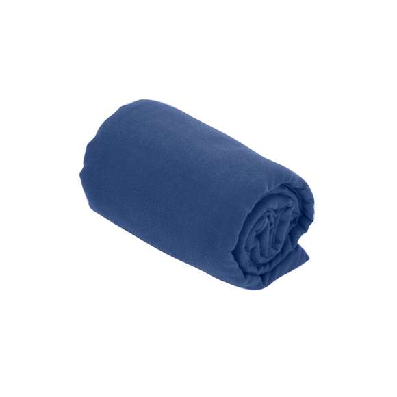 Toalla de 138x72cmcm en absorbente y suave microfibra de 200g/m2 en variados colores. Presentada en práctica bolsa de transporte de redecilla con accesorio de ajuste.