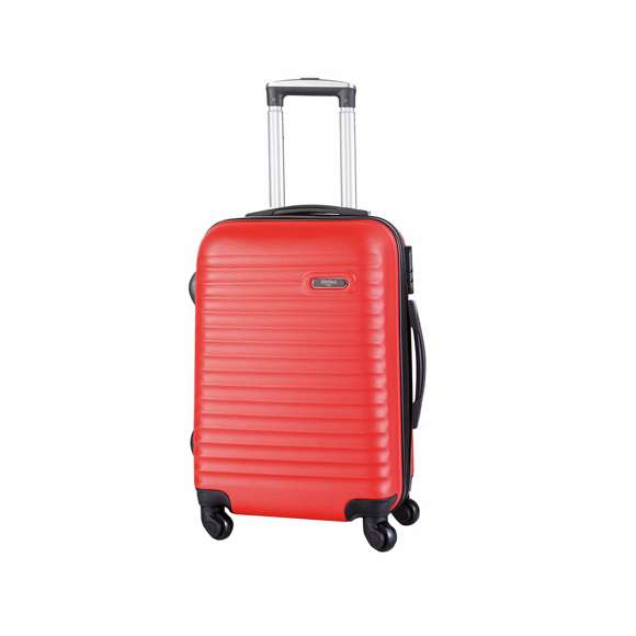 Trolley de Alexluca de 4 ruedas telescópicas en material ABS rígido de alta resistencia en variados colores. Compartimento principal con cierre de cremallera de doble tirador y lateral con cierre de seguridad de combinación numérica. Con doble asa de mano de cómodo y suave tacto y logotipo de la marca en chapa exterior. Interior forrado con logotipo de la marca y cintas elásticas de sujeción.