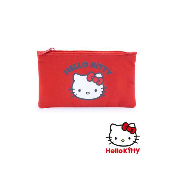  	Estuche portatodo de Hello Kitty en resistente poliéster 600D con diseño de gatita de la marca. Con cierre de cremallera y tirador a juego.
