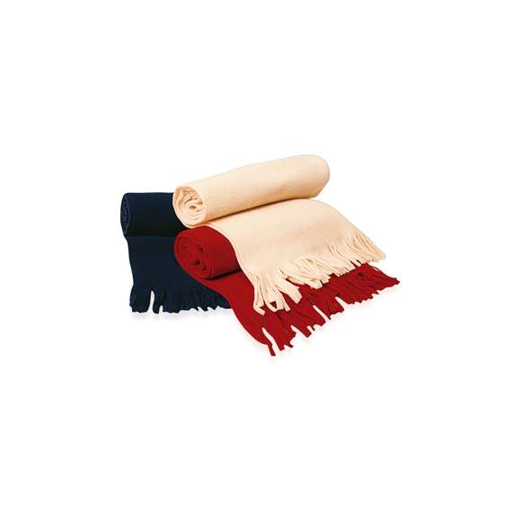 Suave y cálida bufanda de polar fleece de 200g/m2 con tratamiento anti-pilling. En variados colores y con extremos acabados en flecos.