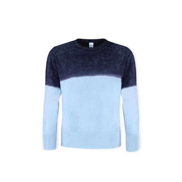 Sudadera unisex bicolor con efecto lavado y tintado en prenda, lo que hace que cada pieza sea única e irrepetible. Confeccionada en 100% algodón peinado de 280g/m2. Tacto suave y corte moderno. Elásticos de puños y bajo en ancho extra para un ajuste perfecto. Cuello redondo estrecho en canalé 2x2. Dobles costuras para una mayor durabilidad y resistencia al uso intensivo. Etiqueta fácilmente removible. Disponible en tallas XS, S, M, L, XL y XXL.