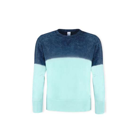 Sudadera unisex bicolor con efecto lavado y tintado en prenda, lo que hace que cada pieza sea única e irrepetible. Confeccionada en 100% algodón peinado de 280g/m2. Tacto suave y corte moderno. Elásticos de puños y bajo en ancho extra para un ajuste perfecto. Cuello redondo estrecho en canalé 2x2. Dobles costuras para una mayor durabilidad y resistencia al uso intensivo. Etiqueta fácilmente removible. Disponible en tallas XS, S, M, L, XL y XXL.