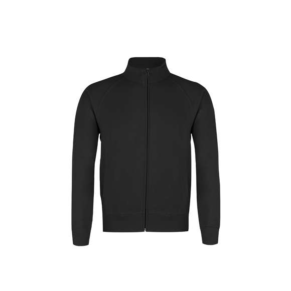 Sudadera para adulto Lightweight Sweat Jacket de Fruit Of The Loom. Fabricada en felpa ligera sin cepillar, en combinación de materiales 80% algodón + 20% poliéster de 240g/m2. Con cierre de cremallera a juego, mangas de ranglán y 2 bolsillos delanteros. Cintura y puños en algodón/ LYCRA®. Disponible en variada gama de colores y en tallas S, M, L, XL, XXL.