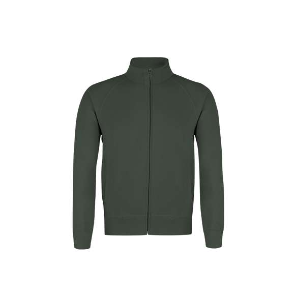 Sudadera para adulto Lightweight Sweat Jacket de Fruit Of The Loom. Fabricada en felpa ligera sin cepillar, en combinación de materiales 80% algodón + 20% poliéster de 240g/m2. Con cierre de cremallera a juego, mangas de ranglán y 2 bolsillos delanteros. Cintura y puños en algodón/ LYCRA®. Disponible en variada gama de colores y en tallas S, M, L, XL, XXL.