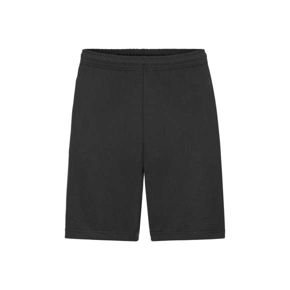 Pantalón corto Lightweight Shorts de Fruit Of The Loom. Fabricado en felpa ligera sin cepillar, en combinación de materiales 80% algodón + 20% poliéster de 240g/m2. Cintura elástica con cordón de ajuste a juego y bolsillos laterales. Disponibles en varios colores y en tallas S, M, L, XL, XXL.