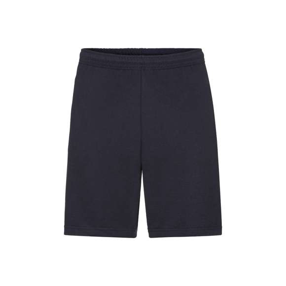 Pantalón corto Lightweight Shorts de Fruit Of The Loom. Fabricado en felpa ligera sin cepillar, en combinación de materiales 80% algodón + 20% poliéster de 240g/m2. Cintura elástica con cordón de ajuste a juego y bolsillos laterales. Disponibles en varios colores y en tallas S, M, L, XL, XXL.