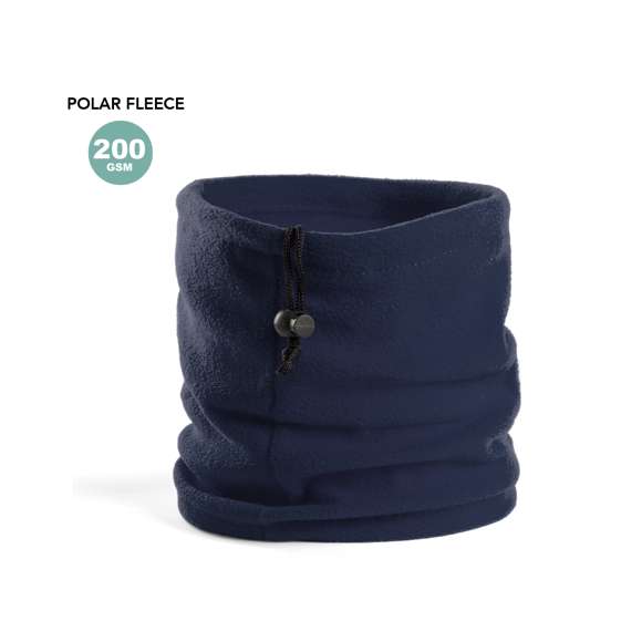  	Braga para cuello o cabeza en material polar fleece de 200g/m2 con tratamiento anti-pilling. En variada gama de vivos colores y con cierre de cordón con accesorio de ajuste.