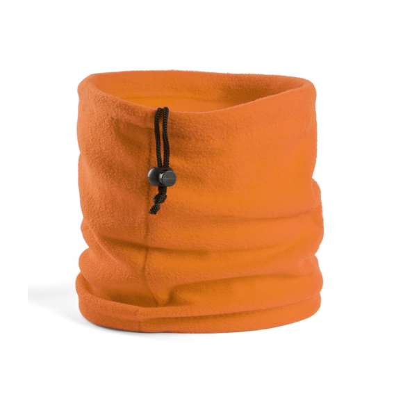  	Braga para cuello o cabeza en material polar fleece de 200g/m2 con tratamiento anti-pilling. En variada gama de vivos colores y con cierre de cordón con accesorio de ajuste.
