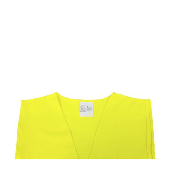 Chaleco reflectante de alta visibilidad, homologado según normativas de seguridad CE. Con doble tira reflectante alrededor del cuerpo y cierres de velcro. Talla única para adulto.
