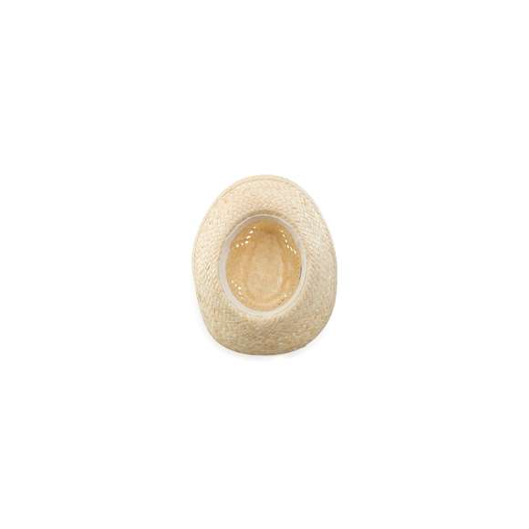 Sombrero de paja en color blanco con confortable cinta interior y agujeros de ventilación.