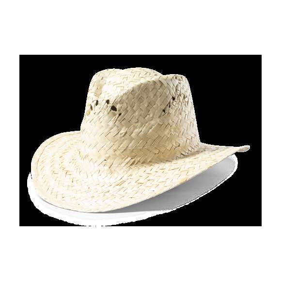 Sombrero de paja en color blanco con confortable cinta interior y agujeros de ventilación.