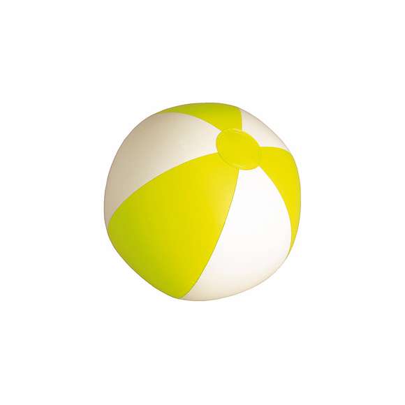  	Balón inflable de PVC en variada gama de vivos colores. Disponible en diseños monocolor y bicolor.