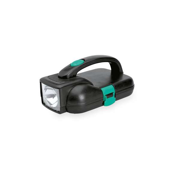 Set de herramientas de 24 accesorios en resistente estuche con linterna led integrada. Incluye set de destornilladores de precisión, herramienta de fijación, cabezales destornilladores planos y de estrella y cabezales de tubo. Alimentación de linterna a pilas: 4xAA no incluidas. Presentado en caja individual.