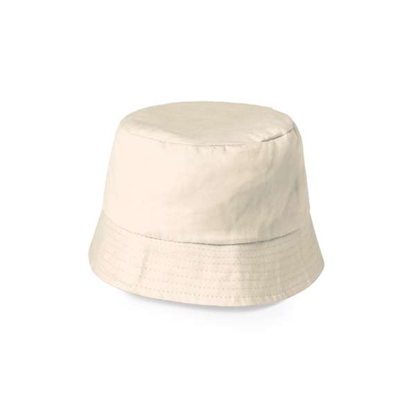 Gorro tipo bob en material 100% algodón. La visera alrededor del gorro favorece una sombra uniforme, siendo además transpirable gracias a su tejido. Gran comodidad, con cinta interior para un ajuste perfecto. Disponible en variada gama de vivos colores.