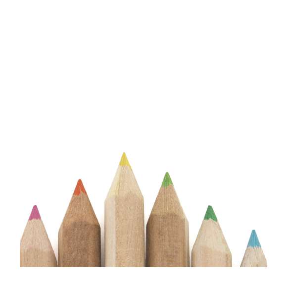  	Set de 12 lápices en caja de cartón natural con ventana. Lápices de madera con cuerpo hexagonal de acabado natural y minas en variada gama de colores.
