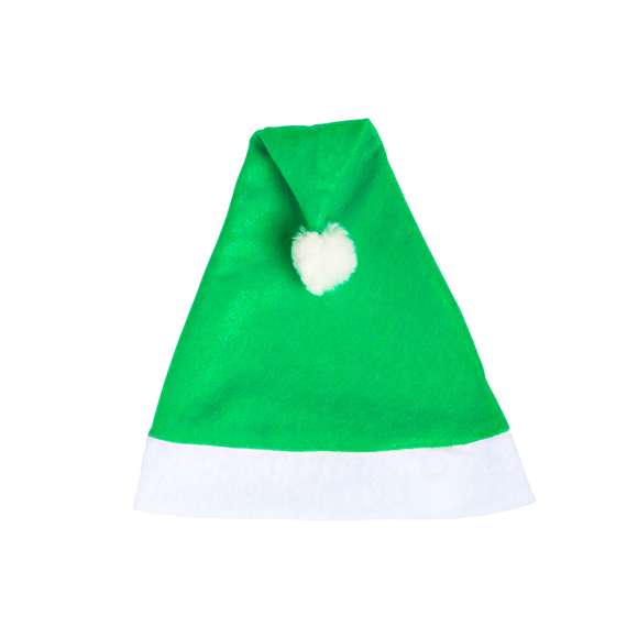 Divertido gorro de Papá Noel con clásico diseño en suave poliéster y en variada gama de vivos colores.
