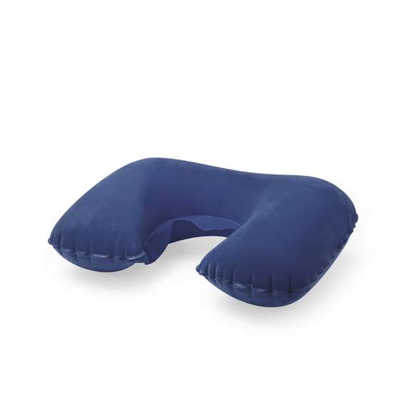  	Almohadilla inflable para cuello de suave antelina en variada gama de vivos colores.