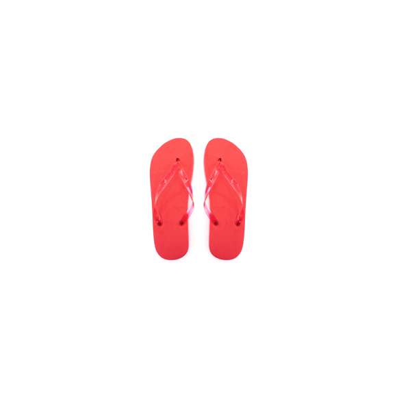 Par de chanclas fabricadas en EVA y PVC. Suela hecha de resistente EVA para una alta durabilidad y tiras ergonómicas fabricadas en PVC a juego. Disponibles en una variada gama de colores vibrantes adaptándose a cualquier estilo. Tallas 36-38 y 42-44.