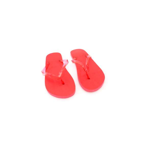 Par de chanclas fabricadas en EVA y PVC. Suela hecha de resistente EVA para una alta durabilidad y tiras ergonómicas fabricadas en PVC a juego. Disponibles en una variada gama de colores vibrantes adaptándose a cualquier estilo. Tallas 36-38 y 42-44.